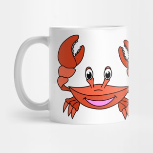 Cute Happy Red Crab Sea Animal Mug